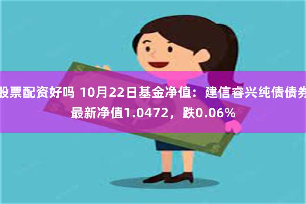 股票配资好吗 10月22日基金净值：建信睿兴纯债债券最新净值1.0472，跌0.06%