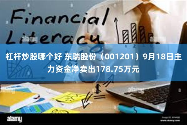 杠杆炒股哪个好 东瑞股份（001201）9月18日主力资金净卖出178.75万元